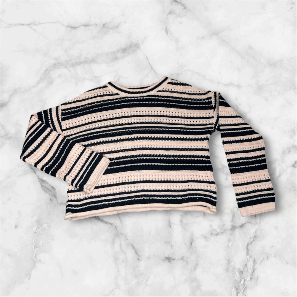 Old Navy Crochet Sweater Baby Pink & Blue